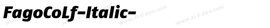FagoCoLf-Italic字体转换
