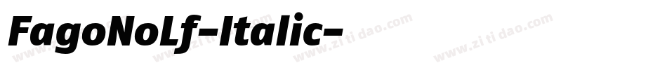 FagoNoLf-Italic字体转换