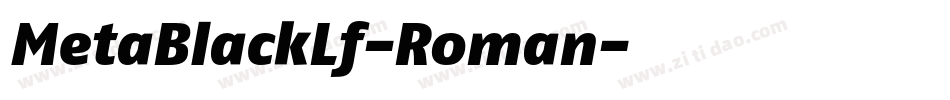 MetaBlackLf-Roman字体转换