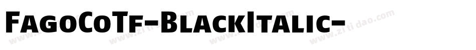 FagoCoTf-BlackItalic字体转换