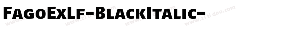 FagoExLf-BlackItalic字体转换