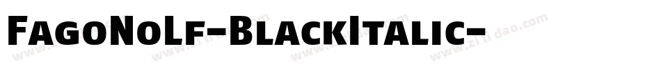 FagoNoLf-BlackItalic字体转换
