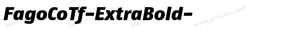 FagoCoTf-ExtraBold字体转换