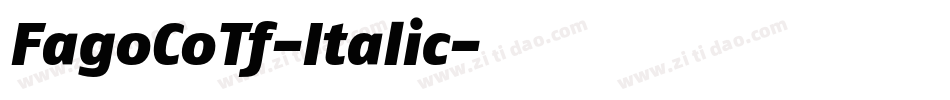 FagoCoTf-Italic字体转换