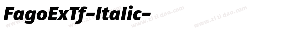 FagoExTf-Italic字体转换