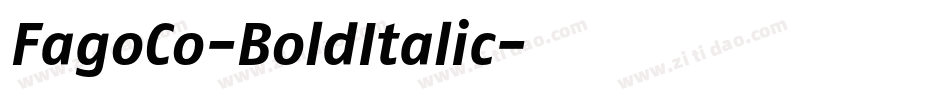 FagoCo-BoldItalic字体转换