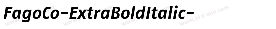 FagoCo-ExtraBoldItalic字体转换