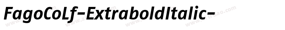 FagoCoLf-ExtraboldItalic字体转换