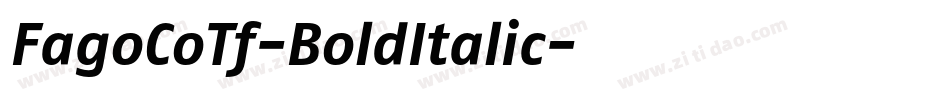 FagoCoTf-BoldItalic字体转换