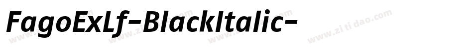 FagoExLf-BlackItalic字体转换