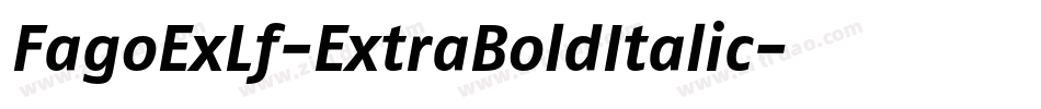 FagoExLf-ExtraBoldItalic字体转换