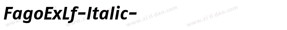 FagoExLf-Italic字体转换