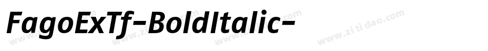 FagoExTf-BoldItalic字体转换