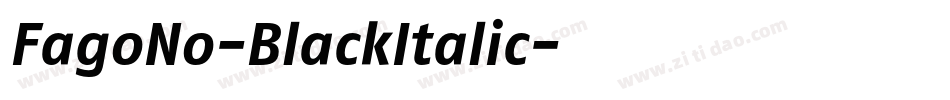 FagoNo-BlackItalic字体转换