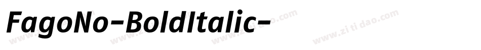 FagoNo-BoldItalic字体转换