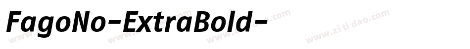 FagoNo-ExtraBold字体转换
