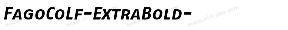 FagoCoLf-ExtraBold字体转换