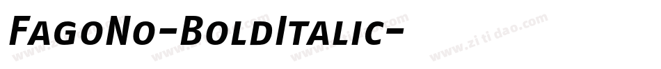 FagoNo-BoldItalic字体转换