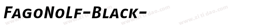 FagoNoLf-Black字体转换