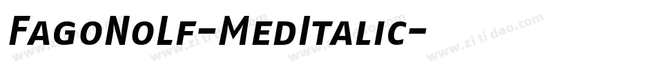 FagoNoLf-MedItalic字体转换