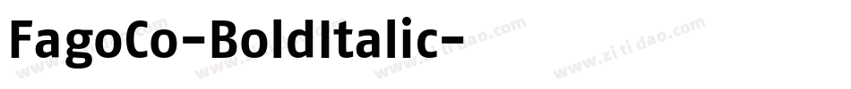 FagoCo-BoldItalic字体转换