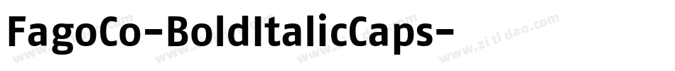 FagoCo-BoldItalicCaps字体转换