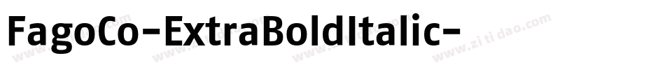 FagoCo-ExtraBoldItalic字体转换