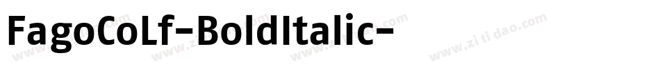 FagoCoLf-BoldItalic字体转换