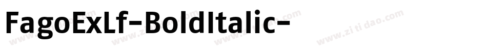 FagoExLf-BoldItalic字体转换