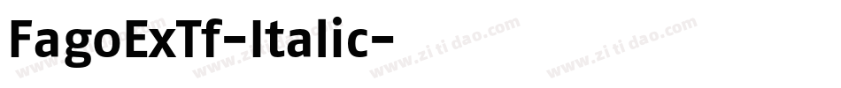 FagoExTf-Italic字体转换