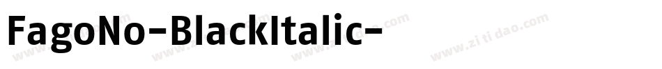 FagoNo-BlackItalic字体转换