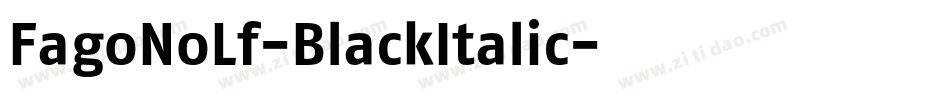 FagoNoLf-BlackItalic字体转换