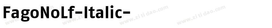 FagoNoLf-Italic字体转换