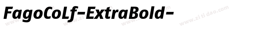 FagoCoLf-ExtraBold字体转换