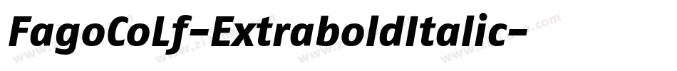 FagoCoLf-ExtraboldItalic字体转换