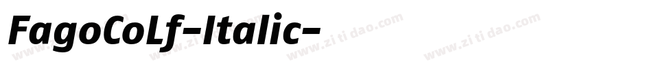 FagoCoLf-Italic字体转换