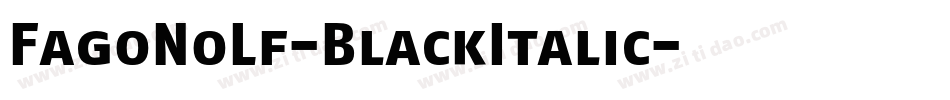 FagoNoLf-BlackItalic字体转换