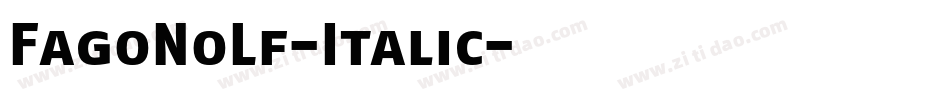 FagoNoLf-Italic字体转换