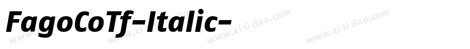 FagoCoTf-Italic字体转换