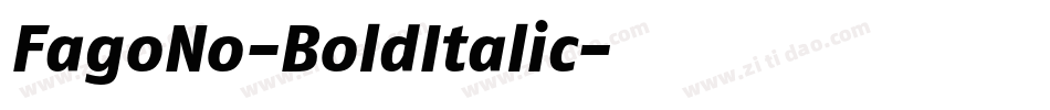 FagoNo-BoldItalic字体转换