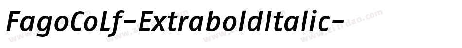 FagoCoLf-ExtraboldItalic字体转换