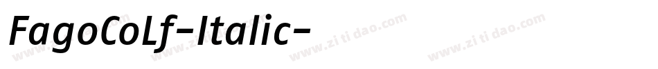 FagoCoLf-Italic字体转换