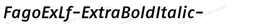 FagoExLf-ExtraBoldItalic字体转换