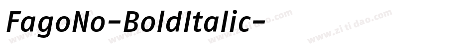 FagoNo-BoldItalic字体转换