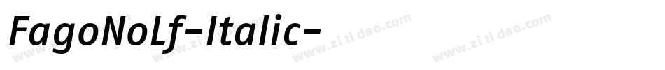 FagoNoLf-Italic字体转换