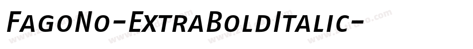 FagoNo-ExtraBoldItalic字体转换