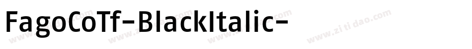 FagoCoTf-BlackItalic字体转换