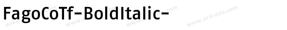 FagoCoTf-BoldItalic字体转换