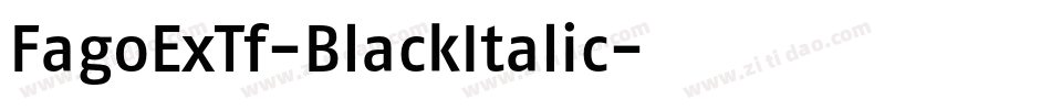 FagoExTf-BlackItalic字体转换