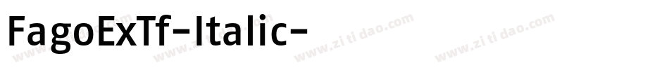 FagoExTf-Italic字体转换